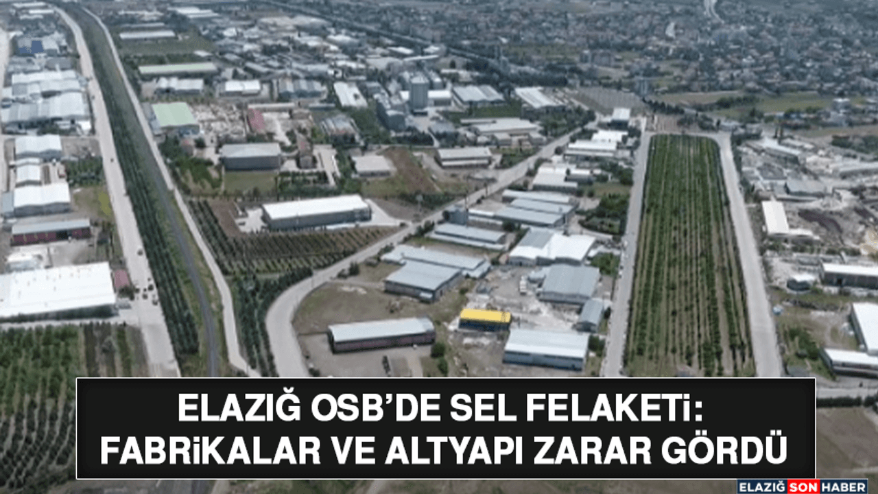 Elazığ Organize Sanayi Bölgesi'nde sel felaketi