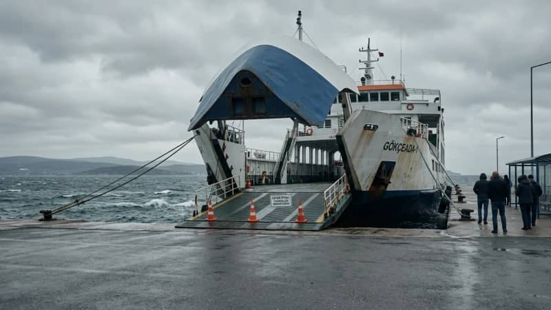 Kabatepe-Gökçeada hattında bazı feribot seferleri iptal edildi