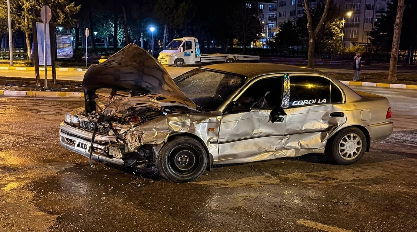 Isparta'da Otomobil Çarpışması: 2 Yaralı
