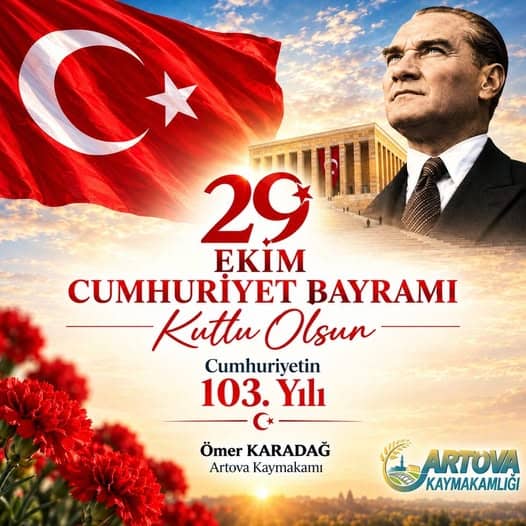 Tokat'ta kaymakamdan 29 ekim kutlama mesaji