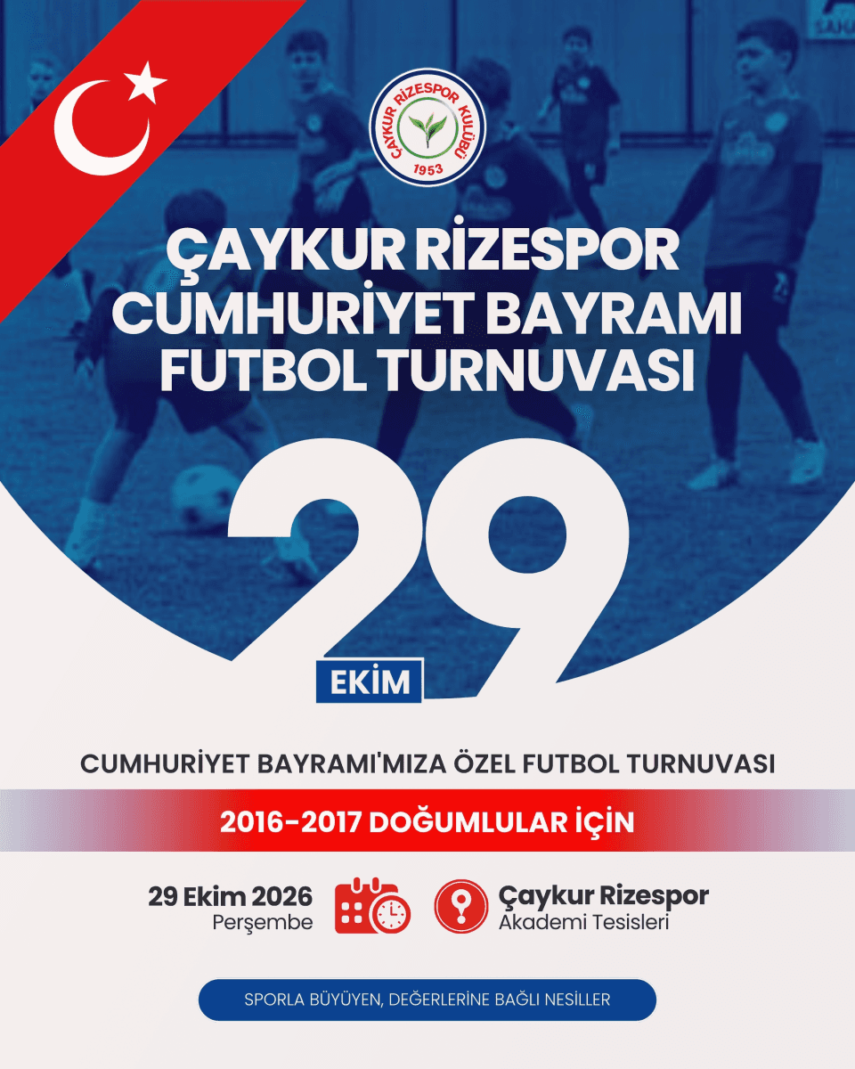 Cumhuriyetimizin Coşkusunu Sahada Yaşatıyoruz: 29 Ekim Cumhuriyet Bayramı Futbol Turnuvası!