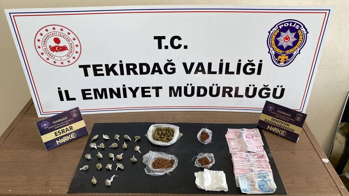 Tekirdağ'da uyuşturucu operasyonları: 3 şüpheli yakalandı